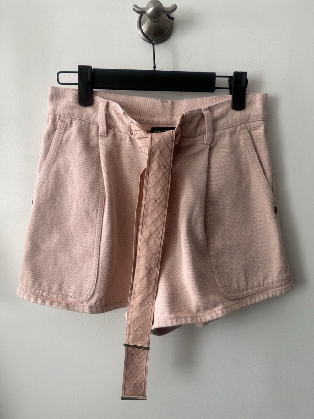 Chanel Pink Ribbon Shorts Made in Italy Size 36